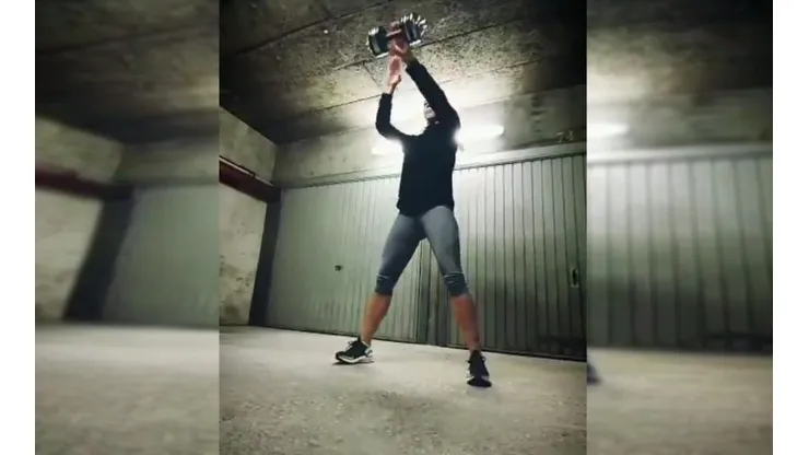 El entrenamiento en cuarentena de Tiane.