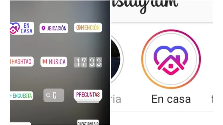 Instagram añade el sticker "en casa" durante la emergencia del Covid-19