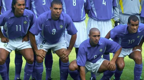 Ronaldinho, Ronaldo, Roberto Carlos y Rivaldo en la selección Brasil campeona del mundo de 2002