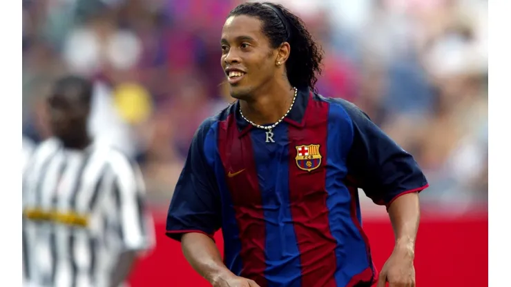 Ronaldinho en sus días en Barcelona