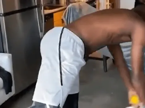 Tenistas improvisan canchas dentro de sus casas y toman la raqueta