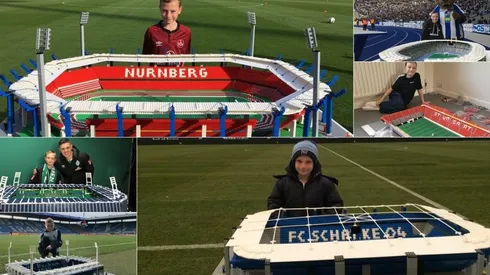 El pequeño arquitecto de estadios Lego.