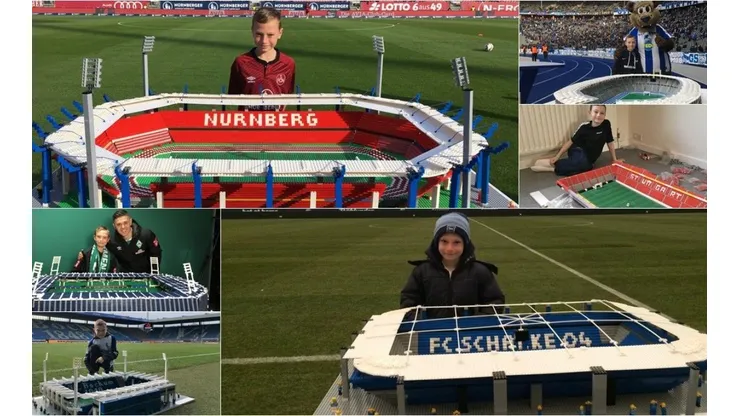 El pequeño arquitecto de estadios Lego.