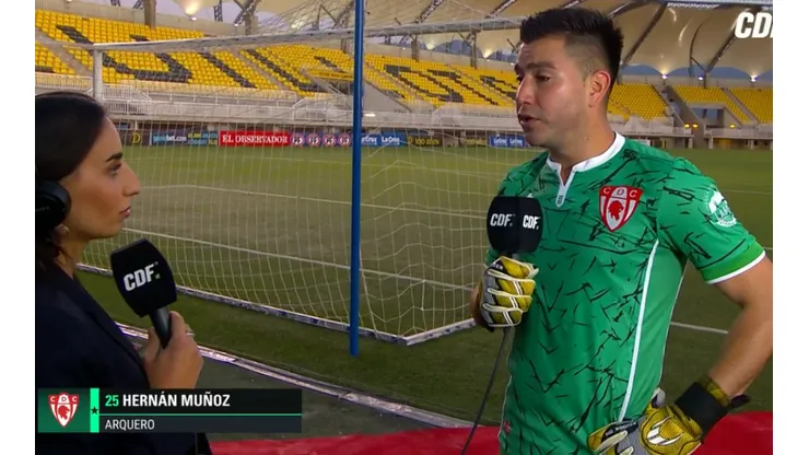 Nahla Hassan entrevista a distancia al portero Hernán Muñoz.