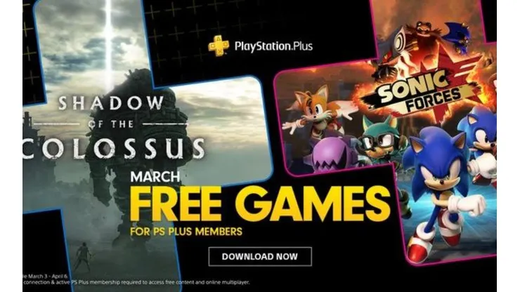 PS Plus: Shadow Of The Colossus y Sonic Forces son los juegos gratis de marzo