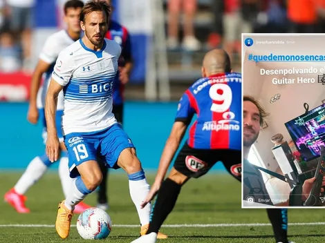 Coronavirus: Fuenzalida da el ejemplo y se queda en casa jugando "Guitar Hero"