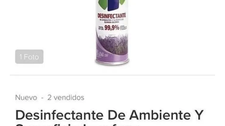 Los desinfectantes en aerosol han disparado sus precios.