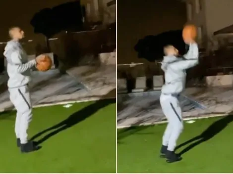 Vidal se luce jugando basquet en la cuarentena por el coronavirus