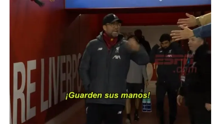 El enojo de Klopp en Anfield.