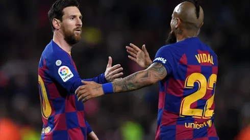 Messi y Vidal contra Real Sociedad.