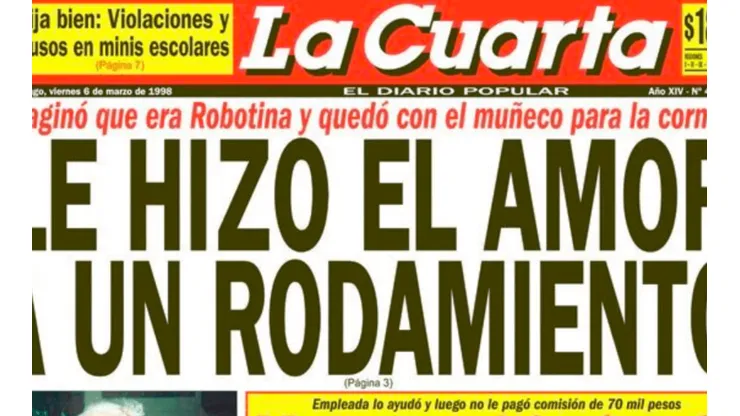Inolvidable portada de La Cuarta cumple 21 años