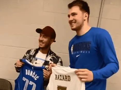 Eden Hazard se hace viral por foto con Luka Doncic