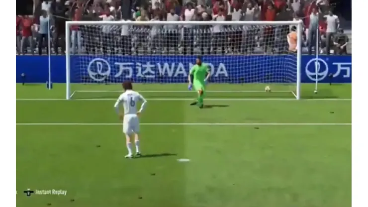 Penal anotado, pero no cobrado por el juego