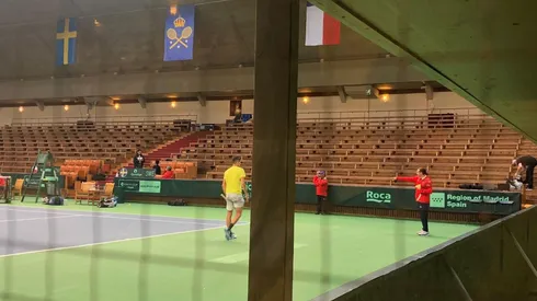 Tabilo entrenando con Massú en Estocolmo