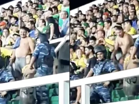 Hincha de Defensa y Justicia realiza gestos racistas durante partido ante Santos