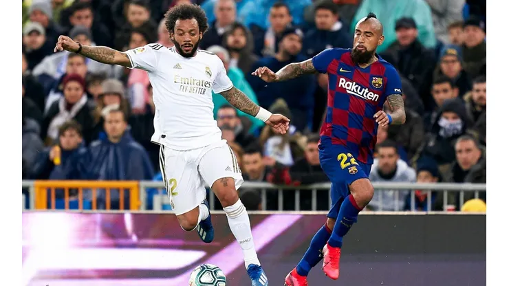 Vidal en el partido ante Real Madrid.