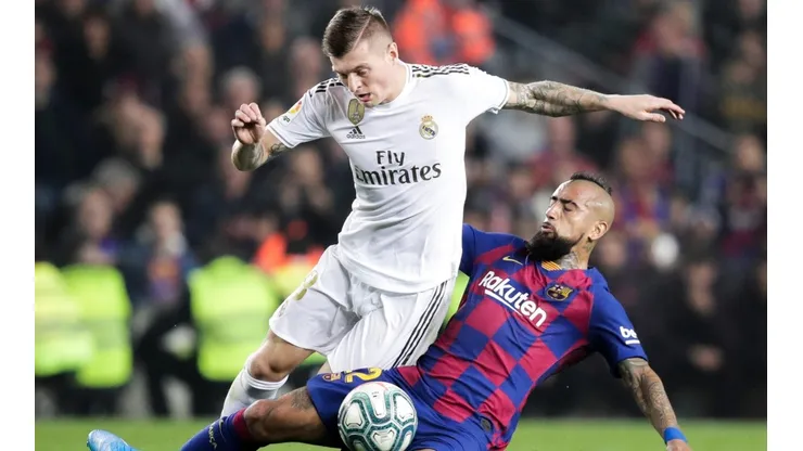 Vidal frente al Real Madrid.
