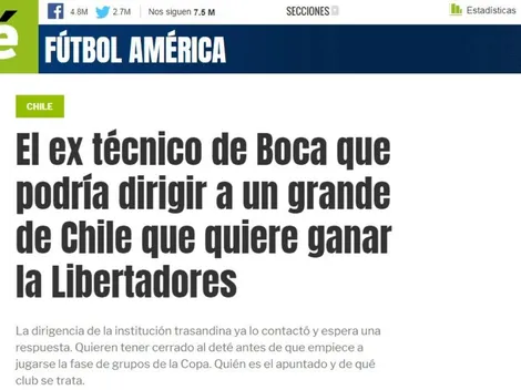 En Argentina siguen de cerca la búsqueda de Colo Colo por un nuevo DT
