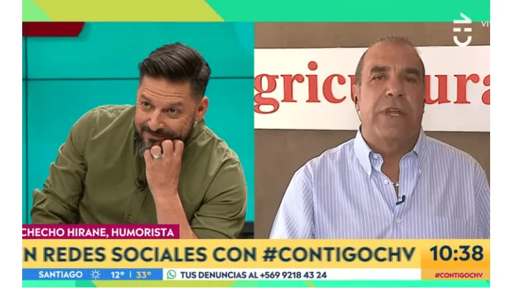 El periodista y el comediante se enfrentaron en Contigo en la Mañana de Chilevisión.