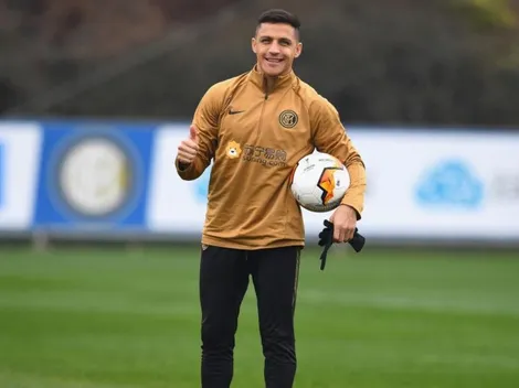 Alexis se luce entrenando a la espera de una nueva oportunidad en el Inter
