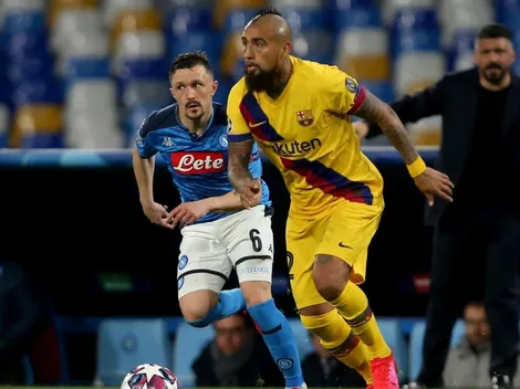Barcelona empata en la ida contra Napoli y pierde a Vidal