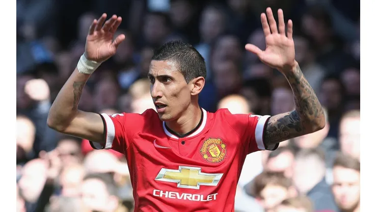 Ángel Di María en su época en el Manchester United
