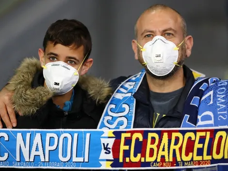 Napoli-Barcelona: hinchas ocupan mascarillas por el pánico al coronavirus