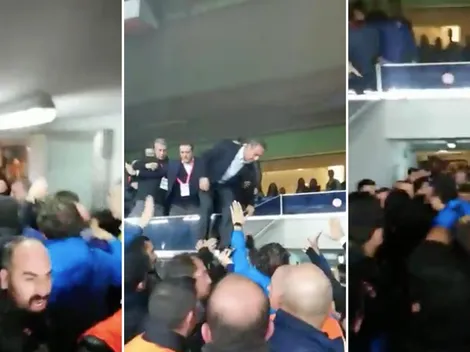 Insólito: presidente del Fenerbahce se va a las manos con hinchas