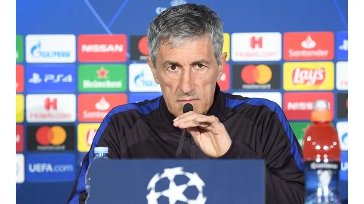 Quique Setién en conferencia de prensa