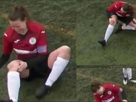 Futbolista se disloca la rodilla y se la arregla a golpes para seguir jugando