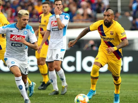 Ver EN VIVO Napoli vs Barcelona de Arturo Vidal por los octavos de final de Champions