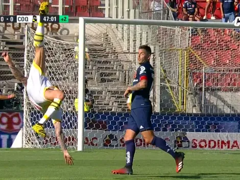 ¡Lo tuvo! Pinilla por poco conecta una tremenda tijera ante la U