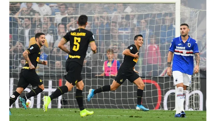 El momento del único gol de Alexis en Inter.