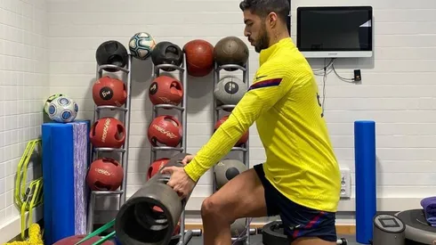 El delantero uruguayo se está recuperando rápidamente de su operación de menisco.