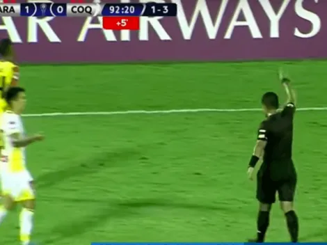 Jugador de Aragua sigue jugando pese a ser expulsado ante Coquimbo Unido