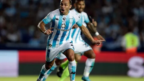 Díaz celebra su gol ante Independiente.