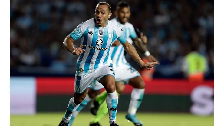 Díaz celebra su gol ante Independiente.