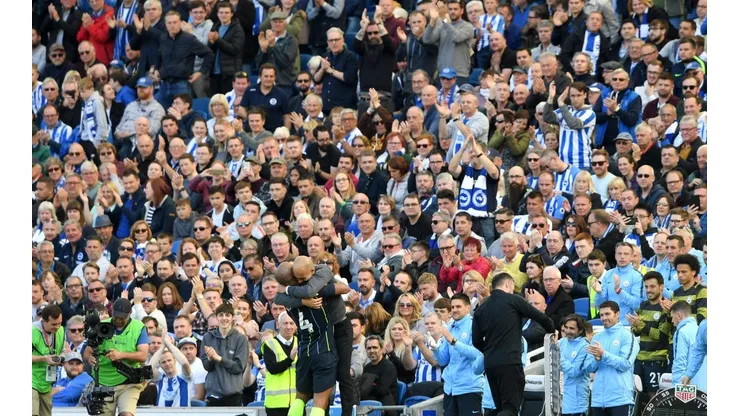 Manchester City celebrando la obtención de la Premier
