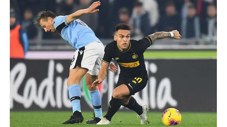 Lautaro Martínez frente a Lazio.