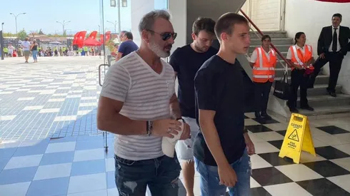 Padre e hijo en el estadio