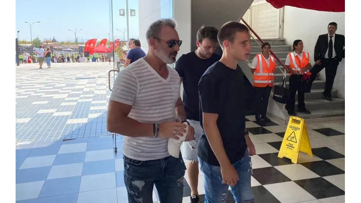 Padre e hijo en el estadio