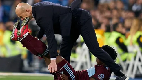 Zinedine Zidane se come tremenda patada en el rostro en duelo ante Celta de Vigo