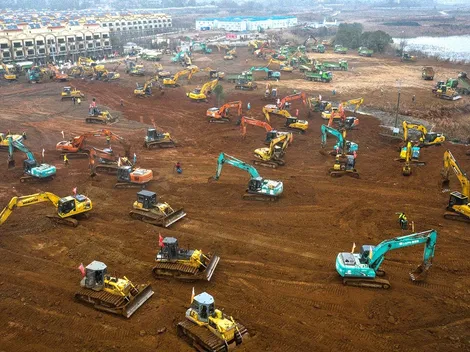 Impresionante time lapse muestra cómo se construyó el hospital de Wuhan en 10 días