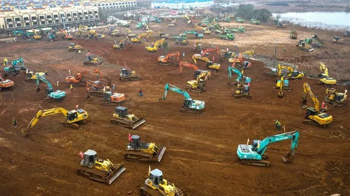 Impresionante time lapse muestra cómo se construyó el hospital de Wuhan en 10 días