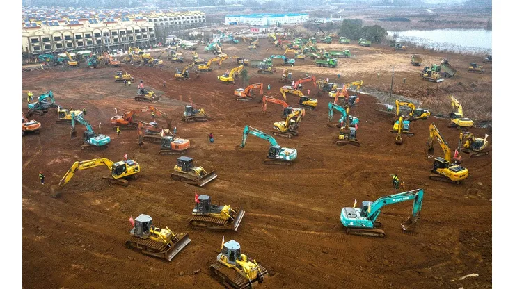 Impresionante time lapse muestra cómo se construyó el hospital de Wuhan en 10 días
