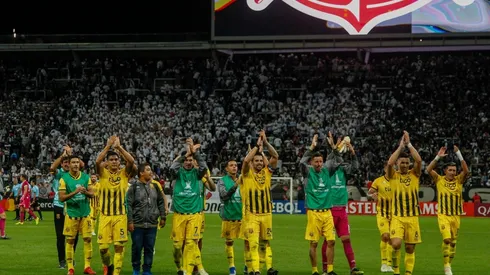 Guaraní luego de la clasificación en el Arena Corinthians