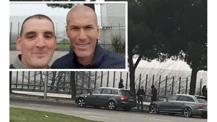 Zidane luego del choque se toma una selfie con el afectado