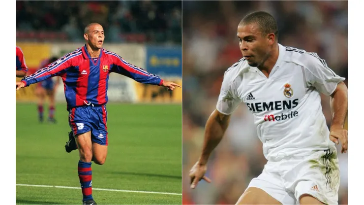 Ronaldo con las camisetas de los dos gigantes españoles