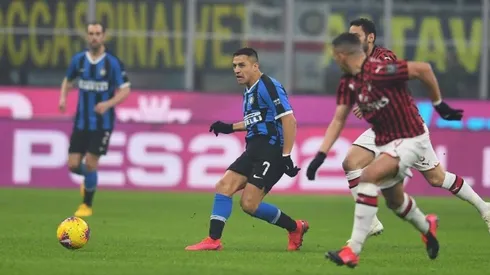 Alexis Sánchez fue titular ante el Milan en el heroico triunfo del Inter