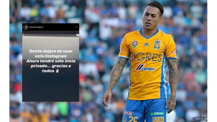 Eduardo Vargas con la camiseta de Tigres